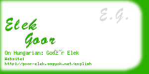 elek goor business card